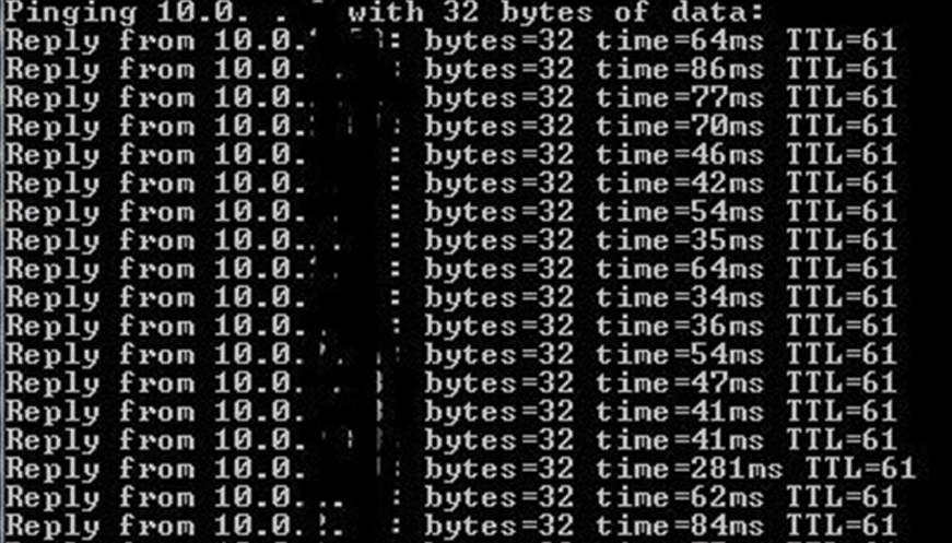 gambar request time out (RTO) pada jaringan komputer 